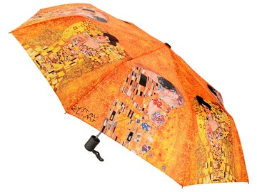 Набор: платок, складной зонт «Климт. Поцелуй», оранжевый