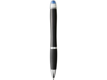 Светящаяся шариковая ручка Nash со светящимся черным корпусом и рукояткой, синий