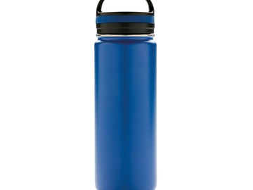 Герметичная вакуумная бутылка с широким горлышком, синяя
