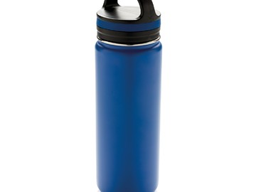 Герметичная вакуумная бутылка с широким горлышком, синяя