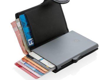 Кошелек с отделением для монет и держателем для карт C-Secure RFID, черный