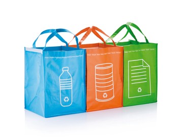 3 сумки для сортировки мусора