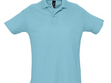 Рубашка поло мужская SUMMER 170, бирюзовая