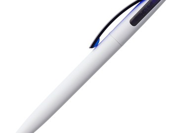 Ручка шариковая Bento, белая с синим