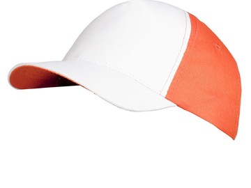 Бейсболка Unit Pro, белая с оранжевым