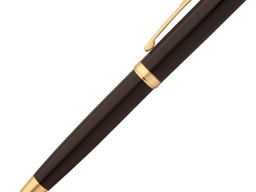 Ручка шариковая Forza, черная с золотистым