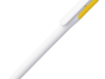 Ручка шариковая Bolide, белая с желтым