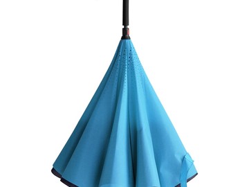 Зонт наоборот Unit Style, трость, сине-голубой