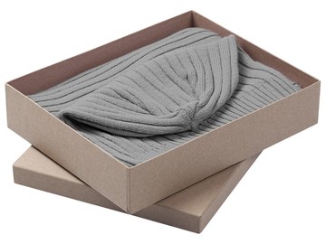 Набор Stripes: шарф и шапка, серый