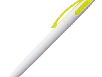 Ручка шариковая Bento, белая с желтым