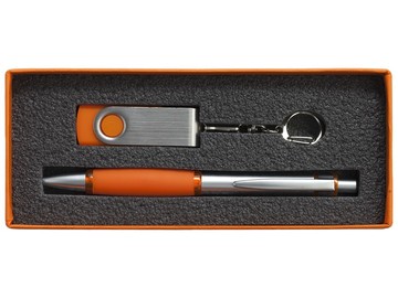 Набор Notes: ручка и флешка 16 Гб, оранжевый