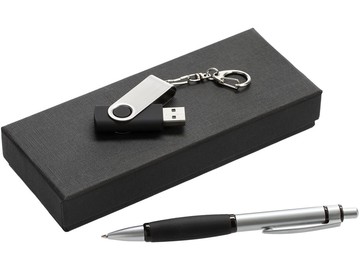 Набор Notes: ручка и флешка 16 Гб, черный