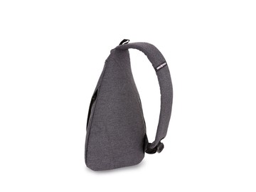 Рюкзак SWISSGEAR на одно плечо, ткань Grey Heather/ полиэстер 600D PU, 25х15х45 см, 7 л, серый