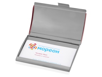 Визитница «Смит», розовый/серебристый
