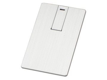Флеш-карта USB 2.0 64 Gb в виде металлической карты 