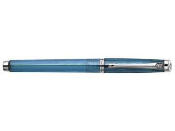 Ручка перьевая Pierre Cardin I-SHARE. Цвет - синий прозрачный.Упаковка Е-2.