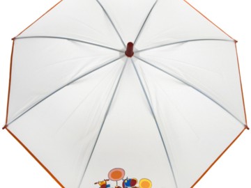 Прозрачный зонт с полноцветной печатью
