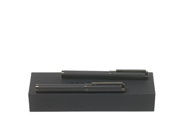 Подарочный набор: ручка перьевая, ручка-роллер. Hugo Boss, черный