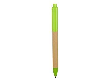 Ручка картонная пластиковая шариковая «Эко 2.0», бежевый/зеленое яблоко